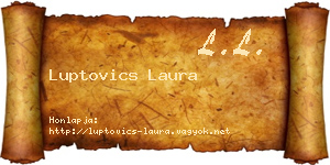 Luptovics Laura névjegykártya